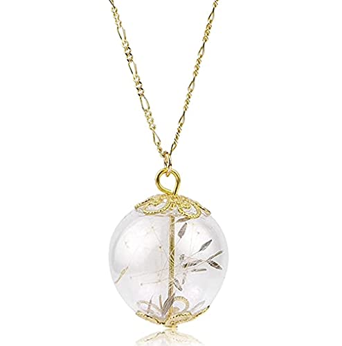 Collier en argent 925 doré pissenlits le cadeau poétique parfait pour un anniversaire