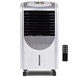 *Compact et Pratique* Ce ventilateur air froid silencieux mesure 38 x 28,5 x 74 cm et est équipé de 4 roues, ce qui vous permet de le déplacer facilement dans la pièce souhaitée. Un véritable ventilateur rafraichissant pour un confort au quotidien.