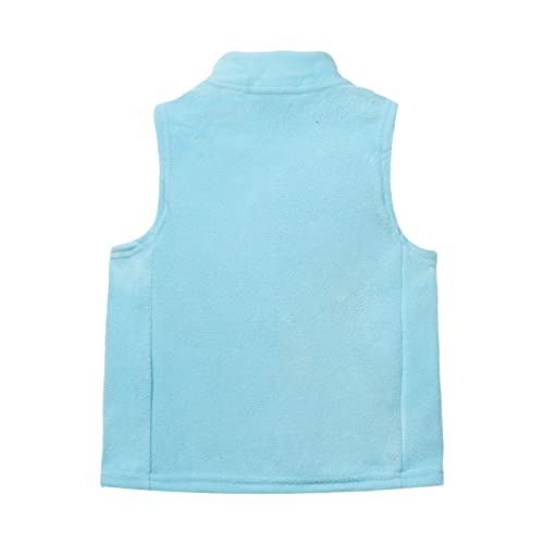 Image of Mud Kingdom Boys Girls Polar Fleece Vest Jacket Ligntweight Plain Vest Full Zipper Sleeveless