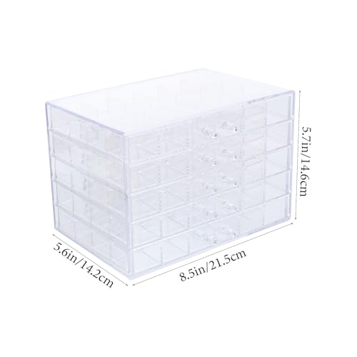 Organisateur transparent 5 tiroirs et 120 compartiments pour manucure - 3