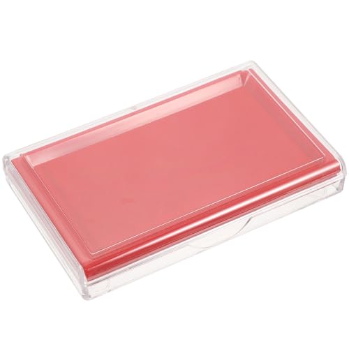 SEWOART Almohadilla de Tinta Roja Multifunción para Caligrafía Caja Transparente Cuadrada para Pintura Estampado y Manualidades Suministros de Pintura para Oficina y Arte Tapa