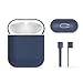 Produktbild AirPods Case Schutz, FRTMA Silikon Skin Case mit Sport Strap für Apple AirPods, Mitternachts Blau