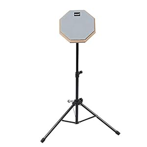 Cuasting 8 Inch Grijs Rubber Houten Stom Drum Praktijk Training Drum Pad met Stand voor Percussie Instrumenten…