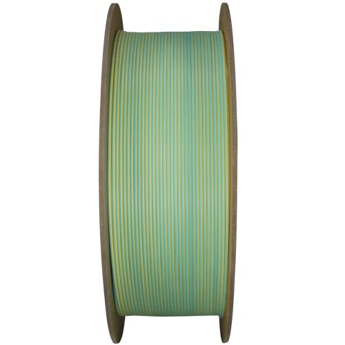 Image of Polymaker Matte PLA Filament 1.75mm 1kg, PolyTerra 3D Printer PLA Filament, Teal-Yellow, Matte Chameleon