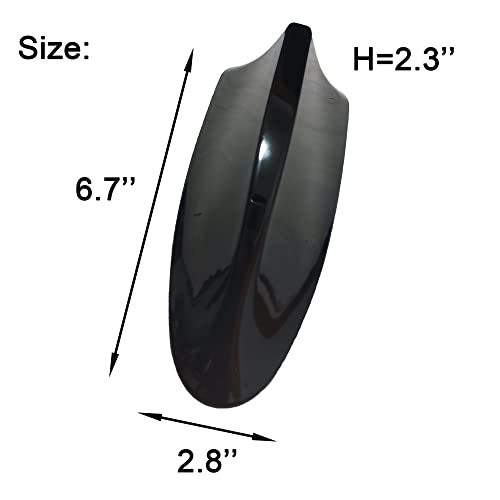 CYDZSW Car Shark Fin Antenna,Universal Car Shark Fins Antenna Cover Mods(Black)