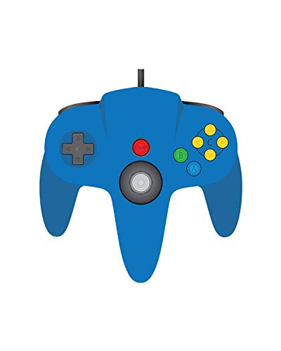 Controlador para Nintendo 64 azul réplica retro de mando clásico N64