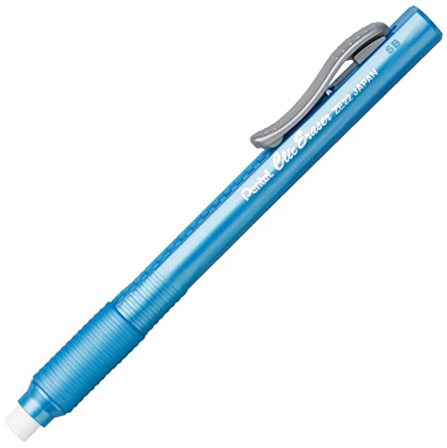 Pentel Clic Eraser, Retractable Eraser Pen Style Grip - Pack Of 5 Assorted Colors With 3 Refills #TOP5