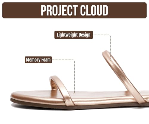 Image of Project Cloud Summer Sandals for Women with Memory Foam Insole (Transition) | Memory Foam Insole; Beach Flip Flops; Non-Slip Sole; Lightweight Double Straps; Summer Sandals for Women; Everyday Comfort