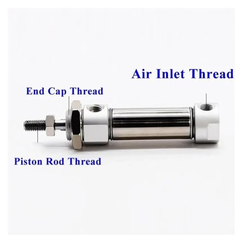 Cilindro neumático de acero inoxidable MA25 de 75mm para automatización 4