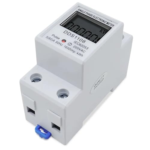 Compteur de consommation électrique DDS1108 avec affichage LCD pour tableau rail DIN - 4