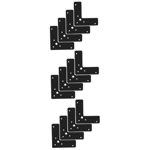 iplusmile 3 Juegos Conector De Esquina Pedalier Paréntesis Angulares Barandilla Plaza Maquinista Abrazadera De Esquina Abrazaderas De Esquina Soporte Angular Acero Inoxidable Black 4 Uds * 3