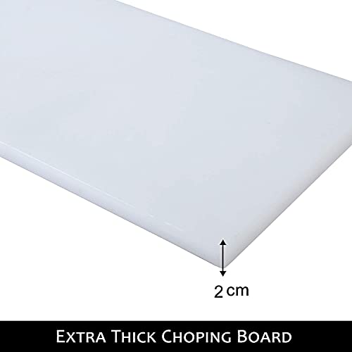 Image of Cutting Chopping Board for Kitchen Vegetable and Fruits Plastic Chopper Cutter Board Non-Slip Antibacterial Surface with Extra Thickness 18x12 Inches