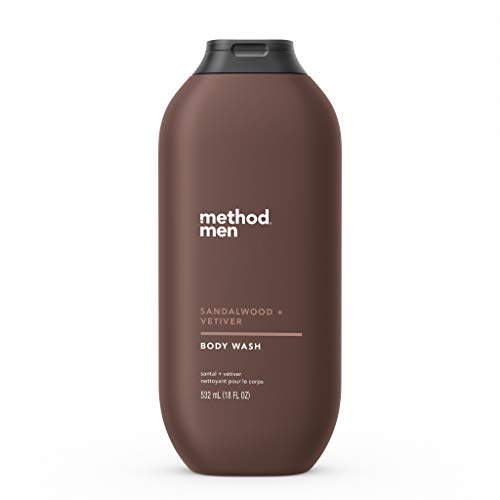 Method Men Body Wash, Sandalwood + Vetiver, Paraben And Phthalate Free, 18 Fl Oz (Pack Of 6) #TOP1