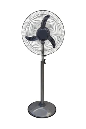 Electric Elite 16' Heavy Duty Copper Motor Pedestal Fan - 2600 RPM Powerful Airflow | 4 Yr Warranty | Adjustable Height & 3 Speed | Sturdy Metal Cage & Base