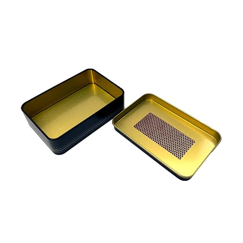 TINIT Matches Tin - Match Storage Box Metal Tin Matchbox Holder Candle Holder Lighter Gift Present (Black) - Image 3