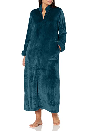 Preisvergleich Produktbild Natori Women's Plush Sherpa Zip Lounger, Teal, Large