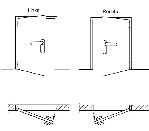 Aqbau® Türschloss für Profilzylinder 72 / 35mm DIN Rechts, Universal PZ Einsteckschloss Haustürschloss Zimmertürschloss Zimmertür Schloss Innentüren Metall Verzinkt