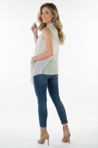 Image of ToBeInStyle Womens Open Front Casual Shrug Lightweight Layering Cardigan Sleeveless or Short Sleeve