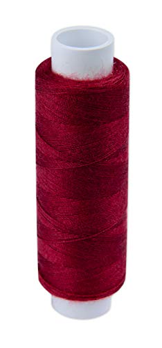 Hilo de Coser Resistente de Poliéster, Bobinas de Muchos Colores, Para Costura a Mano o a Máquinas, Bobinas de 200 m, Fabricado en Europa por Pasmanta desde 1953 (5613   Burdeos)