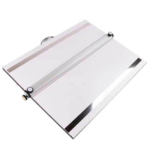 Mesa de dibujo ajustable A2 con regla y tira magnética para tarjetas, inclinación de 30° para arquitectos y diseñadores, tablero de dibujo profesional, espacio de trabajo de 66 x 43 cm