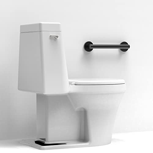 Ameriluck Stainless Steel Designer Grab Bar For Bath Safety, Collection Glacier, Ada Compliant 500Lbs Loading Capacity, Matte Black 12 Inches #TOP2