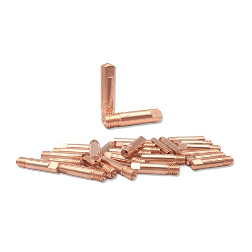 Copper Contact Tips .035'' / .030'' 30-Pk Mig Welding Torch 11-30 Accessories For 15Ak Mig/Mag Welding Torch Mig Guns (0.030'') #TOP6