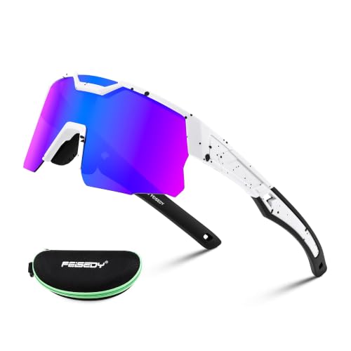FEISEDY Teens Baseball Sunglasses Sports Cycling Glasses for Youth Polarized UV400 Boys Girls Age 8-14 B0093