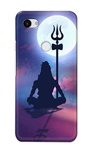Image of Printed Hard Back Cover Case for Google Pixel 3A Back Cover (Lord Shiva) -702
