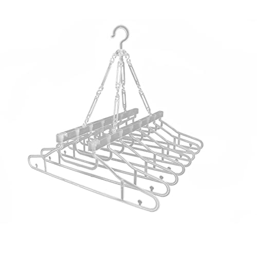 Varal Cabideiro 8 Cabides Transparente Pratico Resistente Multiuso Compacto