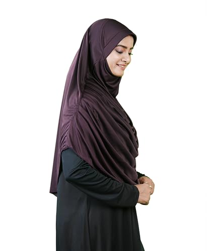 Image of Mehar Hijab Stretchable Frilled Hijab Scarf for Muslim Women | Soft Polyester Stylish Hijab for Women & Teenagers Faeezah Hijab