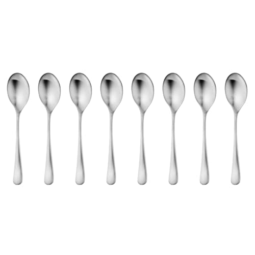 Robert Welch Radford Satin Small Coffee Spoon, Set of 8. Suitable for Espresso Small Coffee. Made from Stainless Steel. Dishwasher Safe