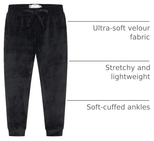 Image of BTween Girls 3 Pack Velour Jogger Pant Set Solid, Tie Dye or Camo Sweatpants for Girls