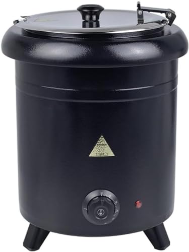 GriMei スープジャー 保温ジャー 電気式スープウォーマー 業務用 湯煎式 省エネ 温度調整 大容量 10L 13L ブラック シルバー 保温鍋 お粥 味噌汁 カレー ビュッフェ レストラン キッチン用品 ステンレス鋼食品用スープ釜ウォーマー スープ保