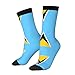 XZDZDX Flag of Saint Lucia Polyester Mid-Calf Socks 2 Black-1 for Unisex - Skin-Friendly Elastic Fashion Crew Socks