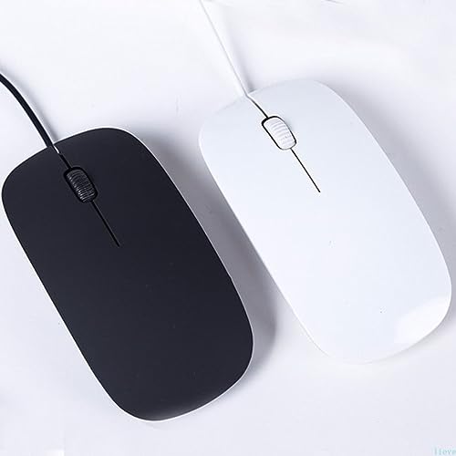 Ultra-Slim USB Wired Mouse, Slim Optical Wired Mouse with 1200 DPI, 3 Buttons, Lightweight and Comfortable - Compatible with Windows, Mac, and Linux For PC Laptop Desktop and Computer. (Black) - Image 4
