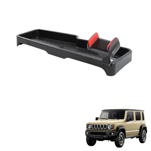 TRX AUTO Dashboard Tray & Phone Holder for Suzuki Jimny 20192026 JB64W JB74W | Custom Fit Organizer Tray with 17mm Ball Mount | No Drill Car Mobile Holder No A/C Block No Rattle