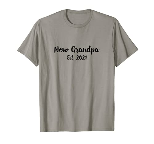 Hombre New Grandpa Est. 2021 New Future Grandfather Novelty Gift Camiseta