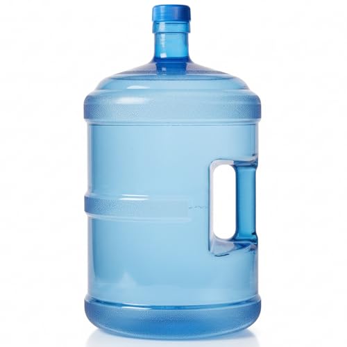 Monwssoe 5 Gallon Water Bottle Reusable Water Container with Handle and Leak-Proof Cap for Home & Office 5 Gal Jug Made of Food-Grade PC