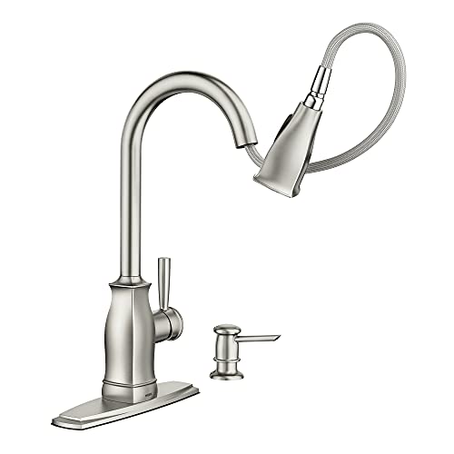 Moen Hensley 87024MSRS Single-Handle Pull-Down Sprayer Kitchen Faucet with Reflex and Power Clean in Spot Resist Stainless by Moen - Image 3