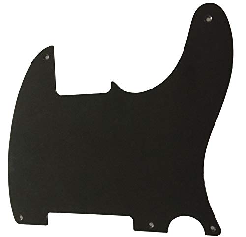 For 5-hole Fender Esquire Telecaster Blank Guitar Pickguard Scratch Plate (1 Ply Black)