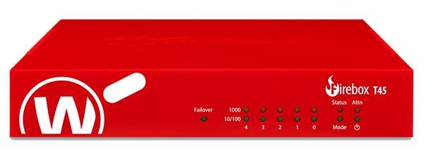 Image of WatchGuard Firebox T45-CW Network Security Appliance with 3 Year Basic Security Suite License - Advanced Firewall, VPN, Intrusion Prevention (WGT49000-US+WGT490073)