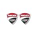 2 Adhésifs Résine 3D Stemmi-Loghi Ducati Corse pour Moto-Scooter-Casco 30 MM