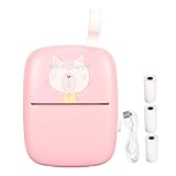 UTILISATION PRATIQUE : La mini-imprimante thermique ne nécessite pas d'encre, de toner ou de ruban et peut être imprimée à tout moment et n'importe où, de manière pratique et pratique.