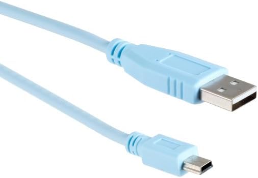 CablesAndKits 6ft Blue USB Console Cable, Compatible with Router, Switch, Firewall