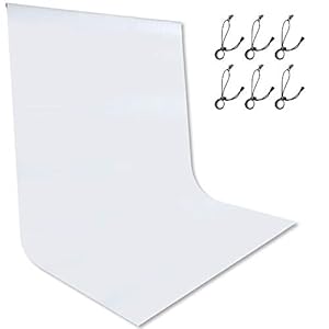 White Backdrop Photography Background – 8x10FT Photo Backdrop Background Screen for Video Recording Photoshoot Picture Photography