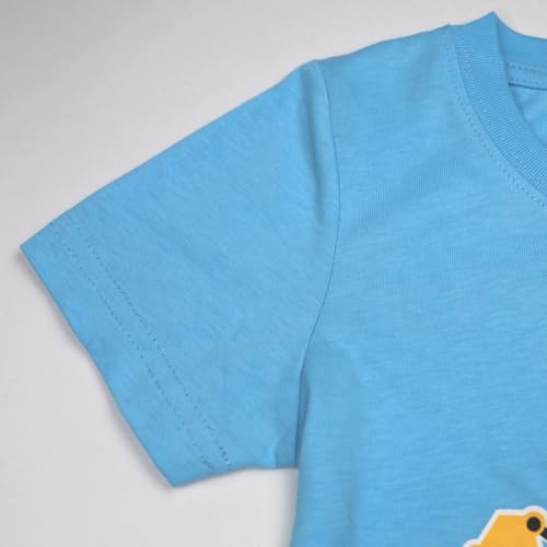 Image of Toddler Boys Easter Shirt Short Sleeve Kids Digger Eggs Hunt T-Shirt Cotton Dinosaur Bunny Outfits Tee Top 2-7 Years