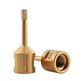 SHDIATOOL Diamantbohrer, Bohrkrone, Betonbohrer, Kernbohrer, Vakuum, Schweißen, zum Trockenbohren, Porzellan, Fliesen, Granit, Marmor, M14, 2 Stück 6 mm