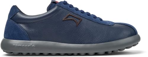 Camper Para Hombre. K101019-010 Zapatillas De Piel Pelotas Xlf Marino (42), Plano, Cordones, Casual - 6
