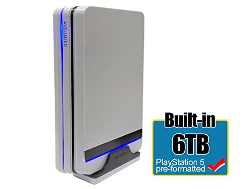 Avolusion Pro-X (White) 6Tb Usb 3.0 External Gaming Hard Drive For Ps5 Game Console - 2 Year Warranty #TOP1