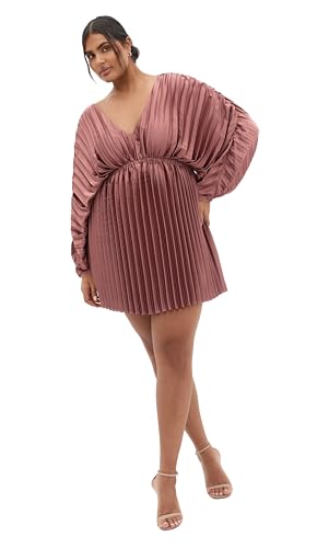 Image of City Chic Women's Plus Size Dress - Chloe Accordion Sleeve Pleat